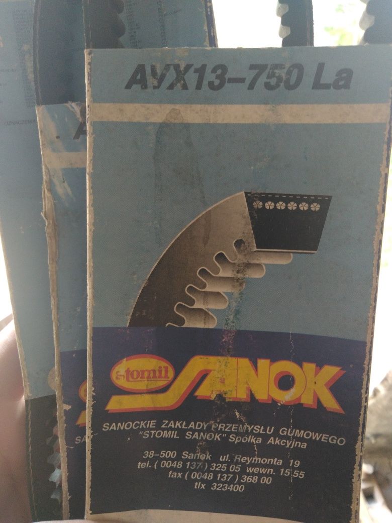Paski klinowe 750 lub 1250