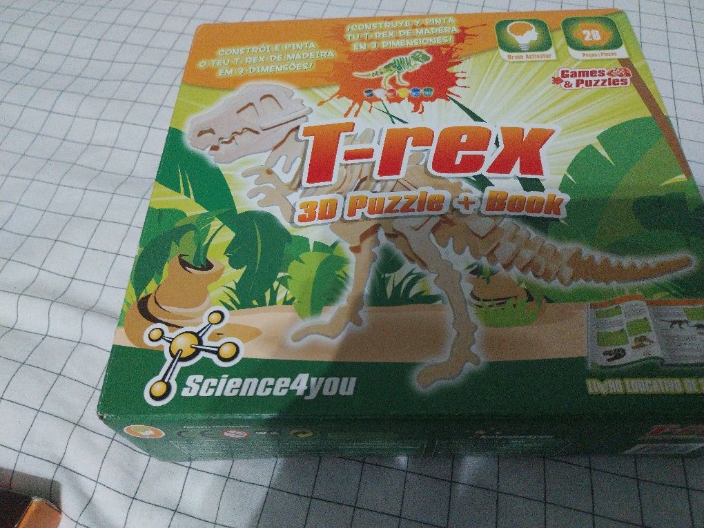Produtos originiais Science4You: 3d Puzzle T-Rex e Quiz História de Po