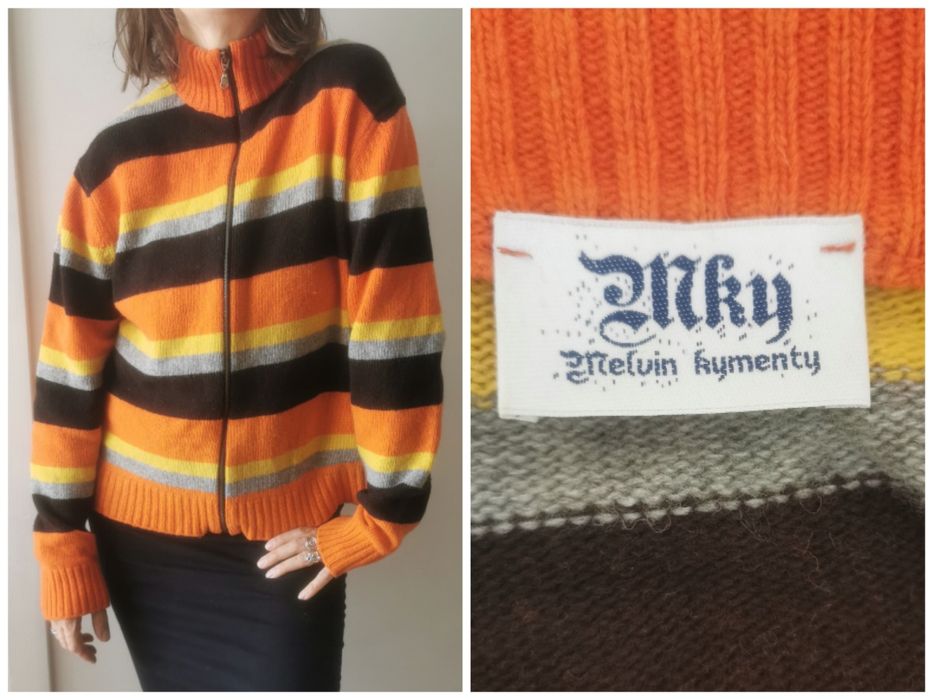 Sweter kardigan wełniany MKY Melvin Kymenty L XL 40 42