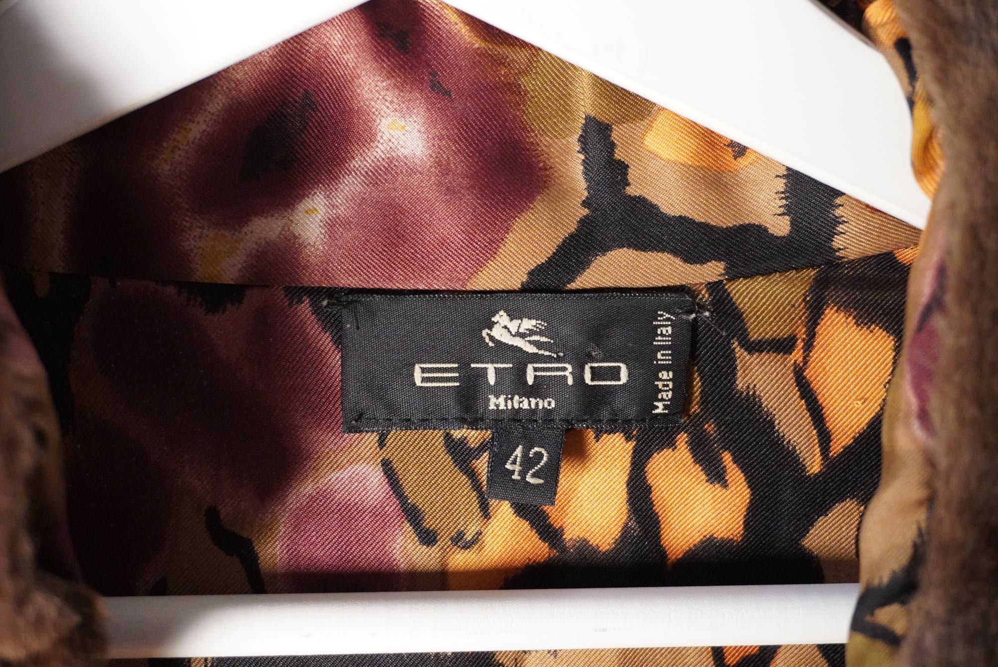 Etro Milano sweter damski wełna jedwab vintage retro M  kardigan