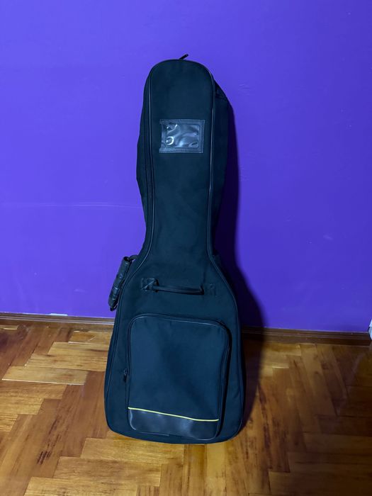 Guitarra clássica beje + saco transporte