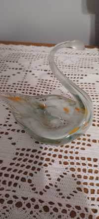 Figurka łabędzia ze szkła