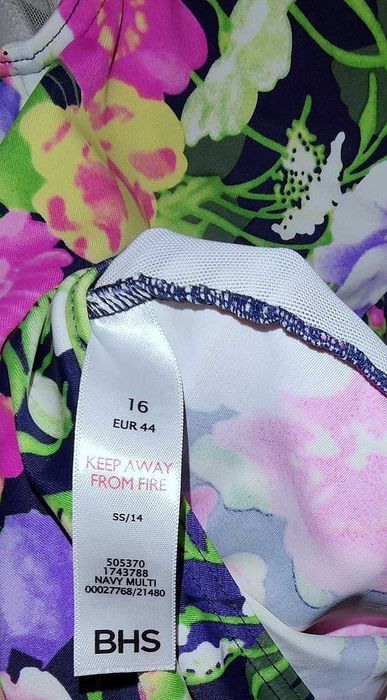Strój kąpielowy jednoczęściowy BHS damski kwiecisty  Stan Bdb+ 44 XXL