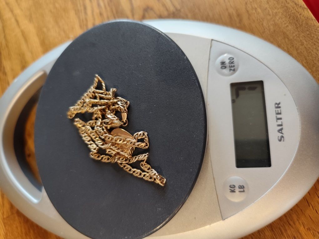 Złoty łańcuszek 585 14 karat z zawieszką