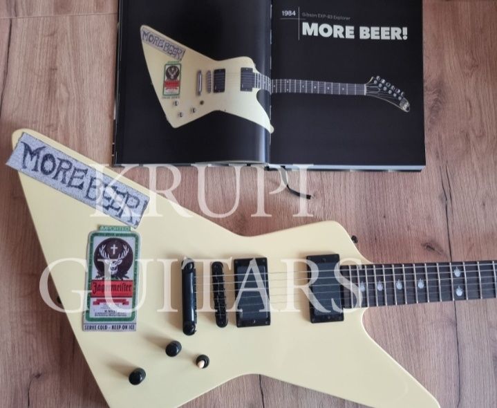 MORE BEER James Hetfield Metallica nowe naklejki gitarowe winylowe