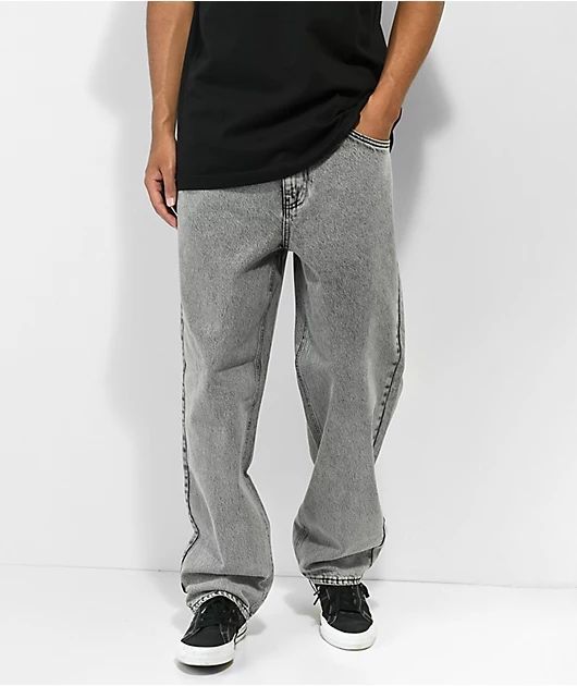 Empyre Loose Fit Scramble Grey Skate Jeans