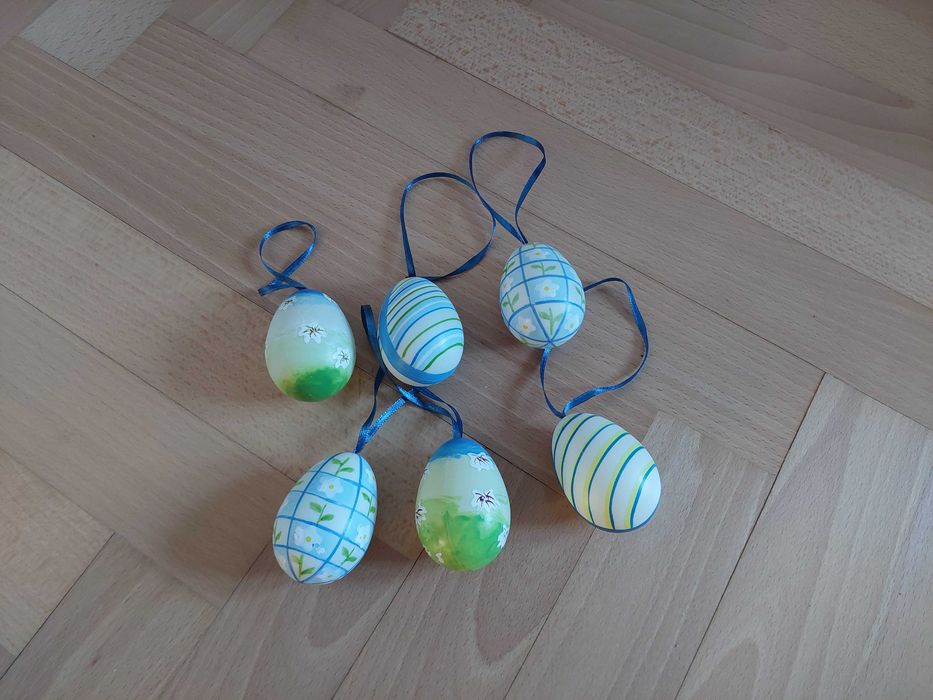 Ozdobne zawieszki jajka pisanki wielkanocne 6 szt.