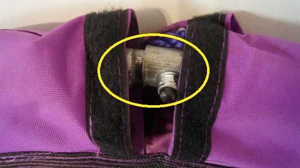 Relaxdays Huśtawka ogrodowa w kształcie gniazda Ø 90 fiolet do 110 kg