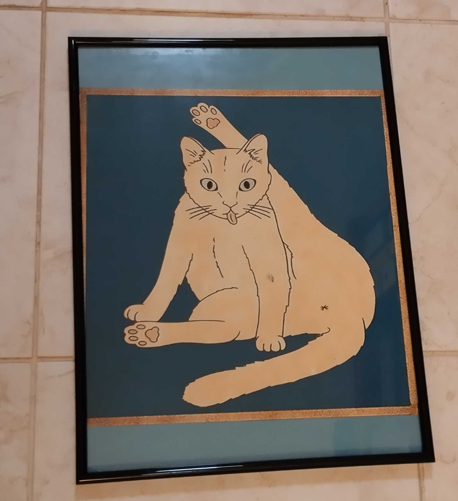 Quadro Gato 40x30 cm