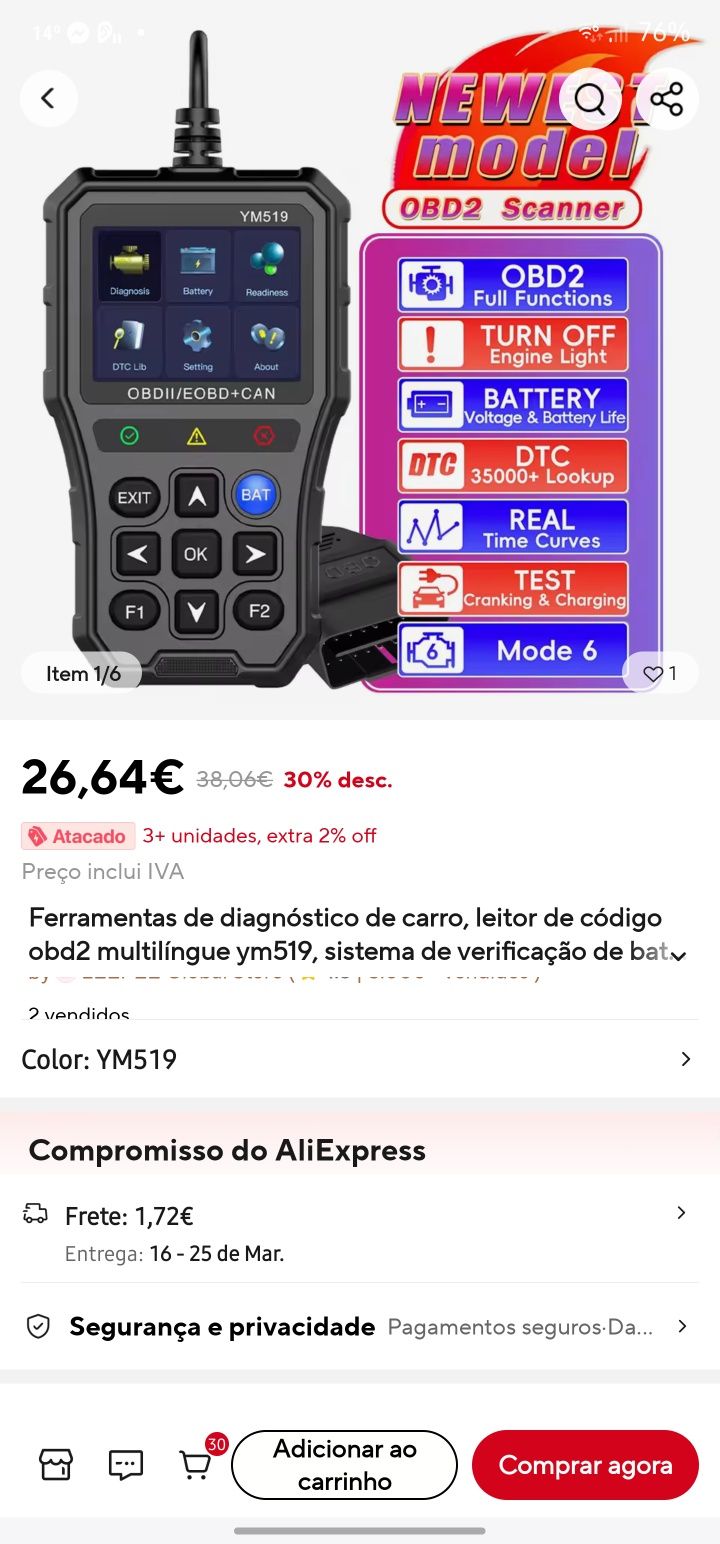 Maquina de Diagnóstico Automático OBDII