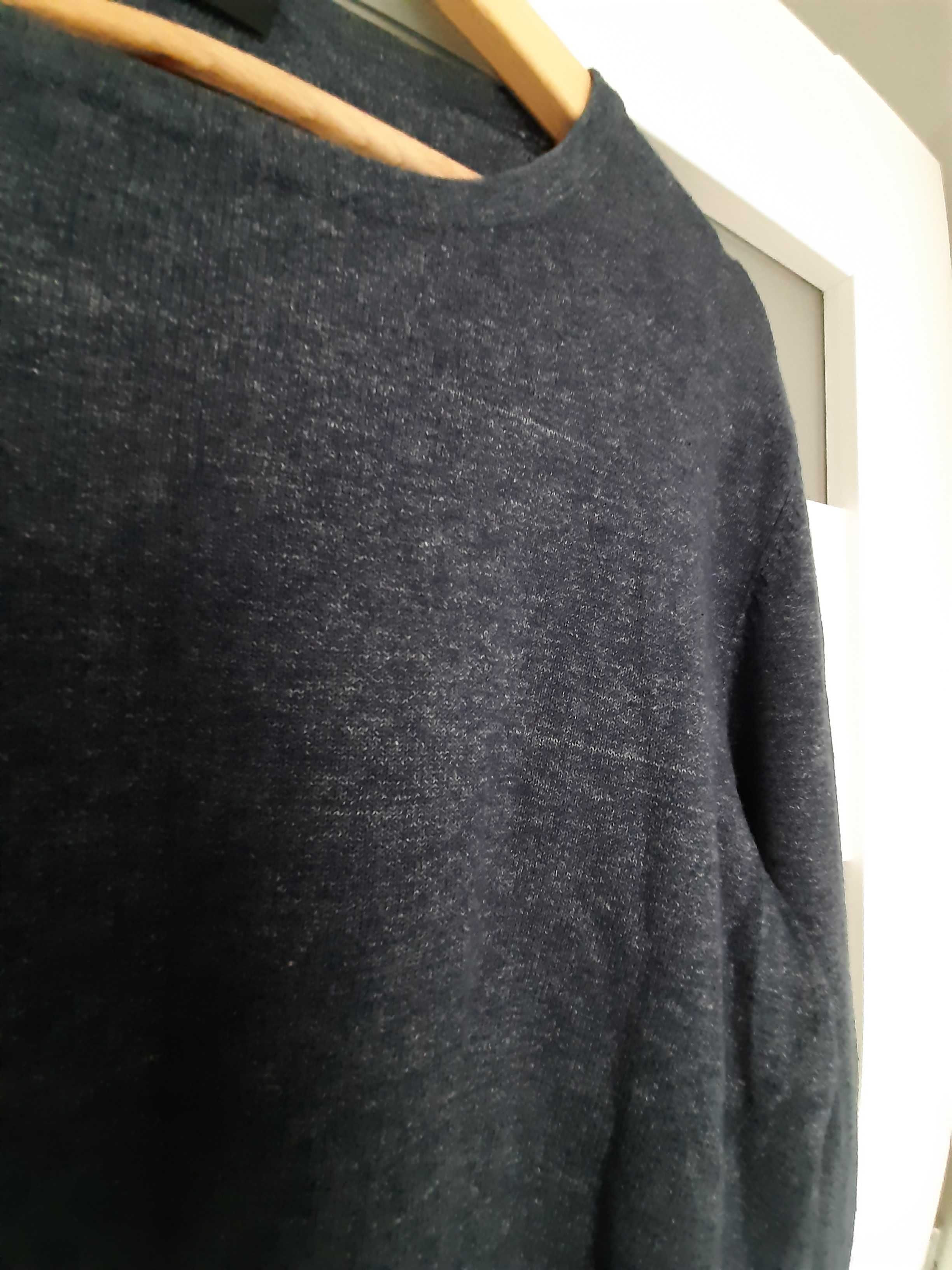 H&M  - Meski sweter w kolorze ciemnoniebieskim