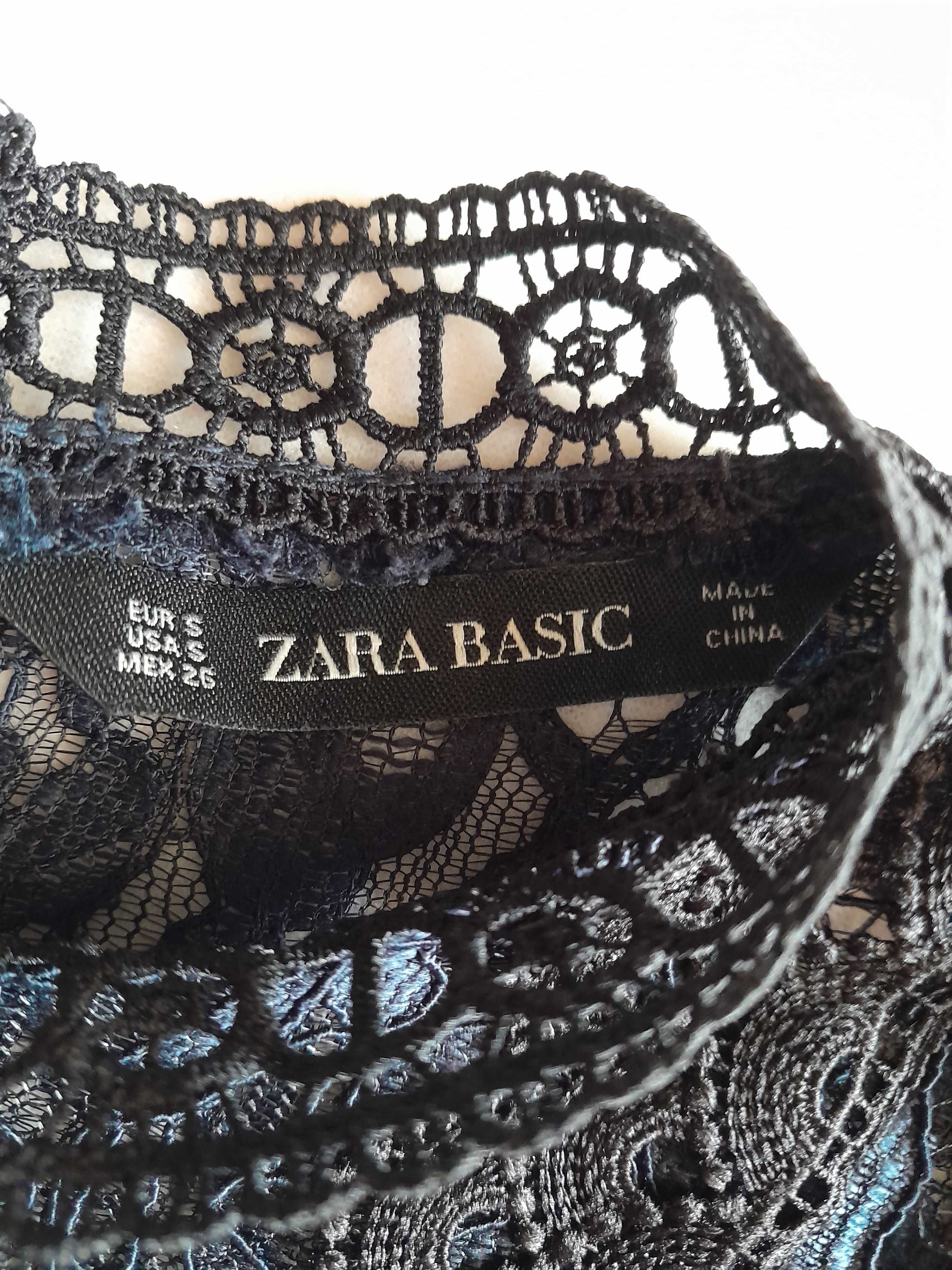 Sukienka Zara granatowa koronka S