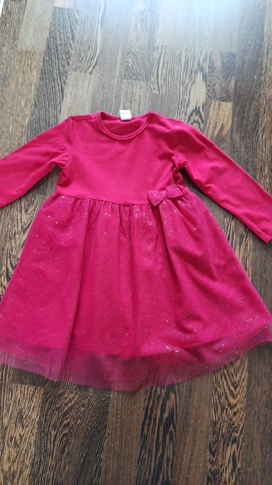 Czerwona tiulowa sukienka h&m 92