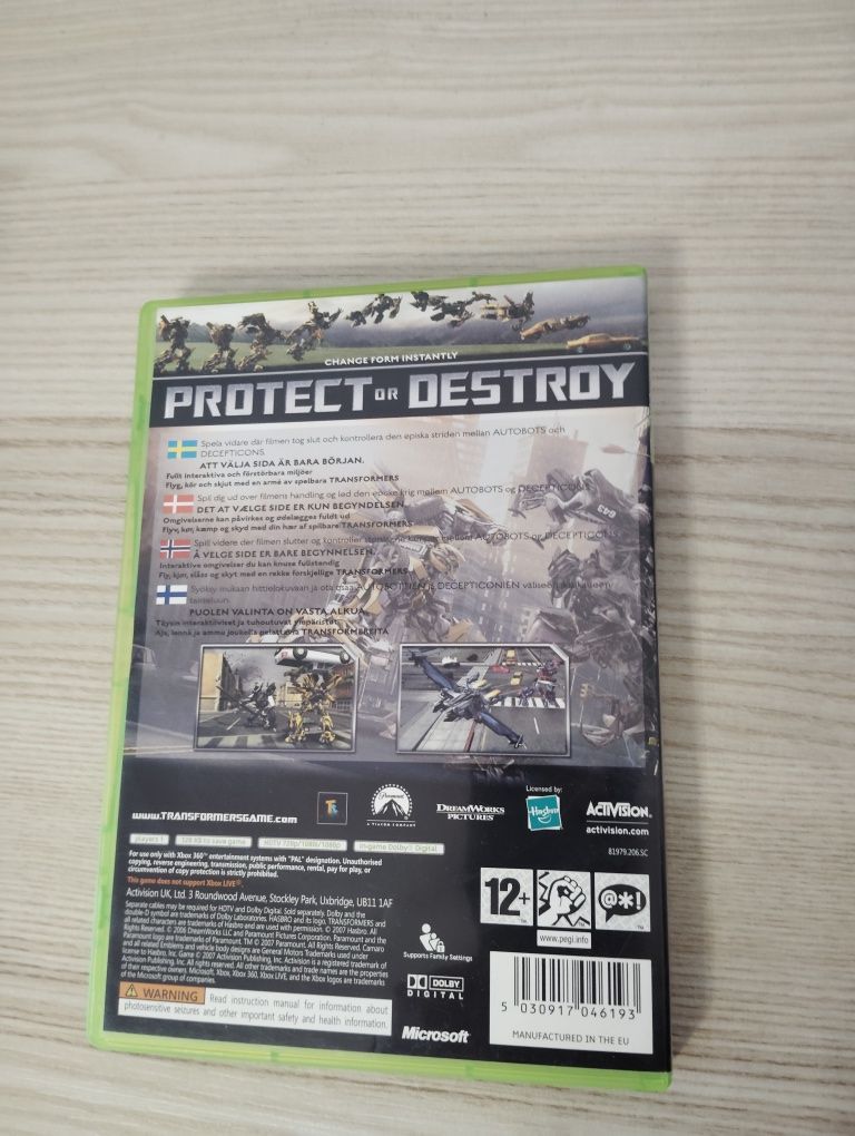 Transformers the game Xbox 360