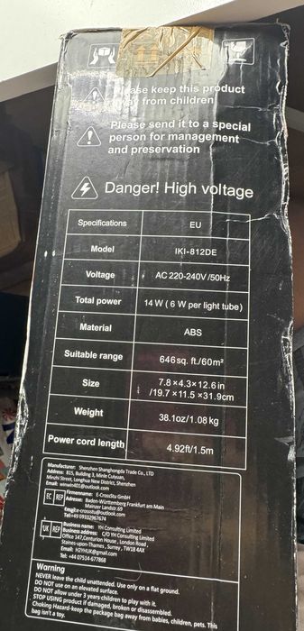 Elektryczna lampa pułapka przeciwko owadom komary muchy osy