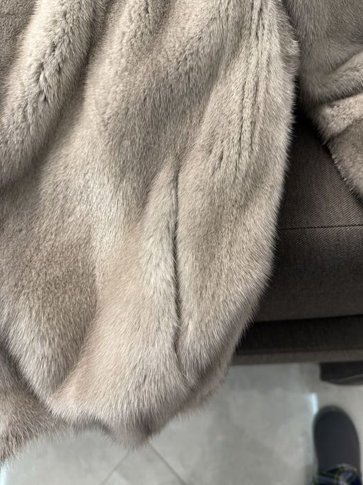Норкова шуба шубка люкс якість сіра