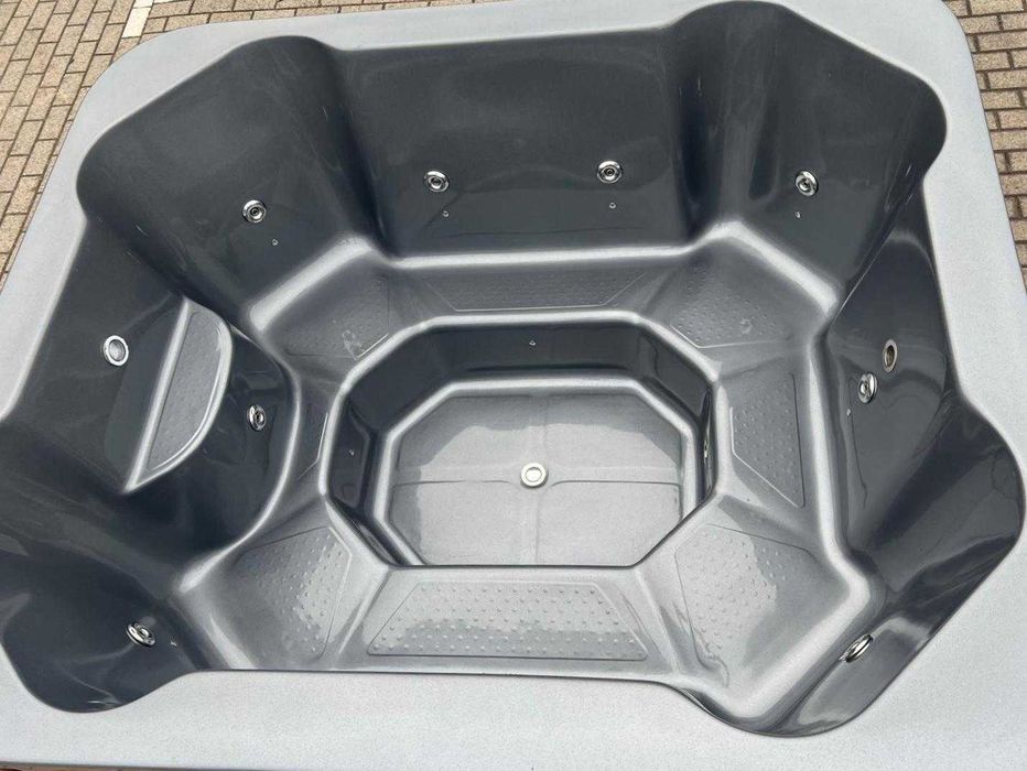 Balia ruska bania jacuzzi opalane drewnem 6-8 osób kwadratowa piec zew