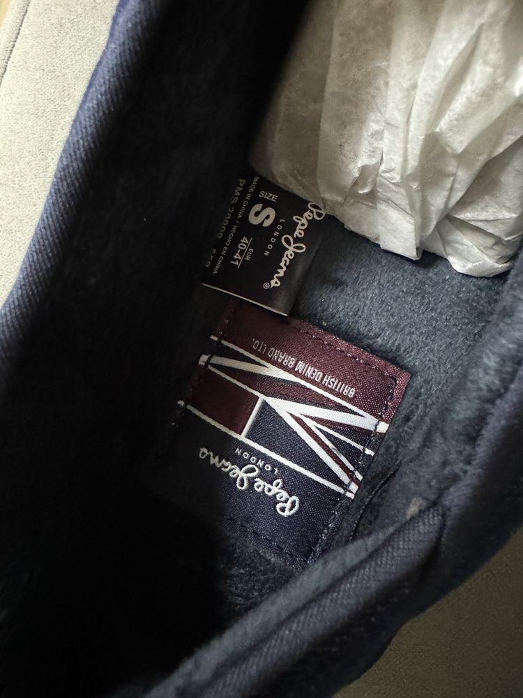 Nowe Oryginalne Kapcie Męskie Pepe Jeans Granatowe Ocieplane