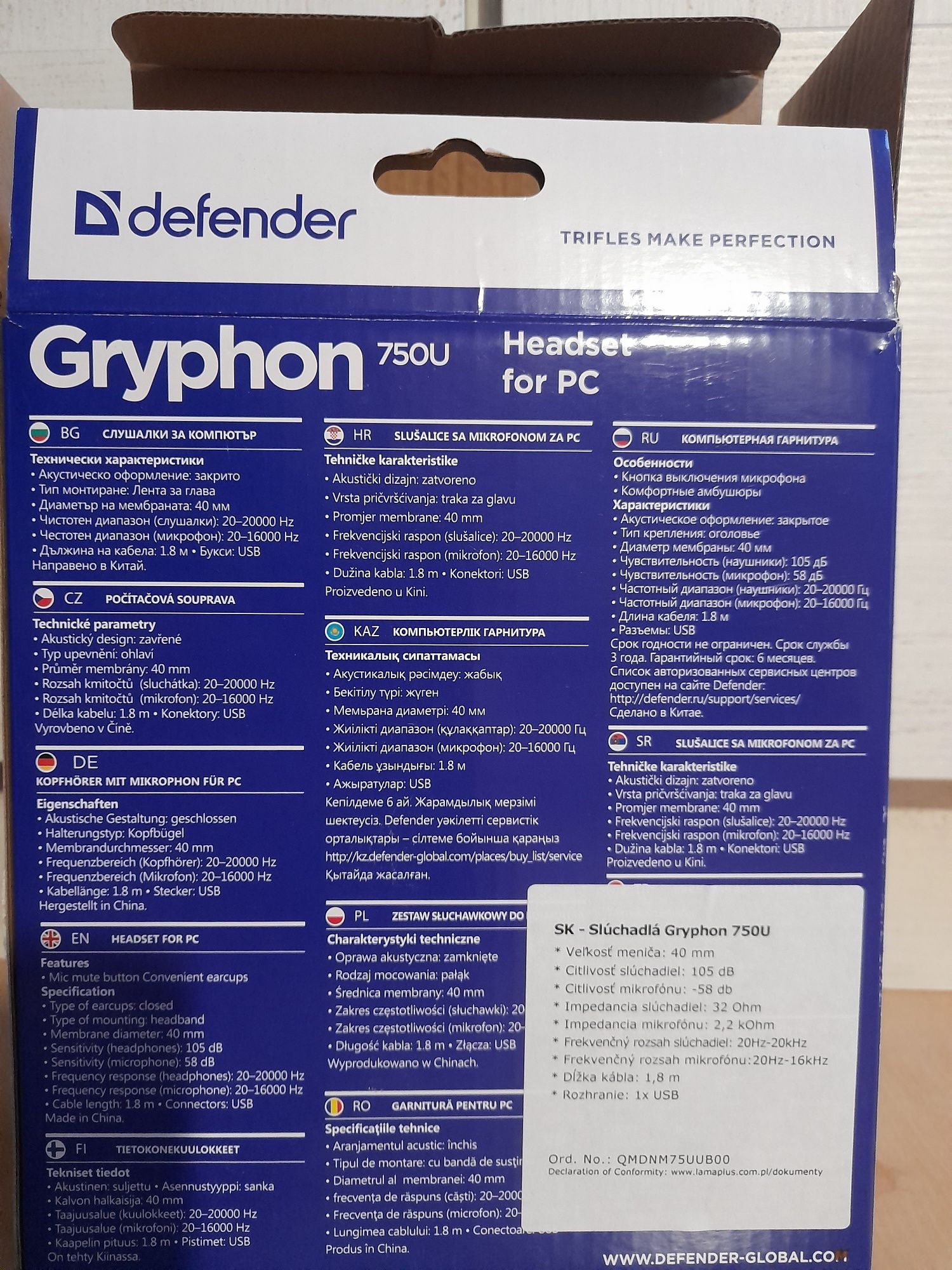 Nowe słuchawki  Gryphon 750U