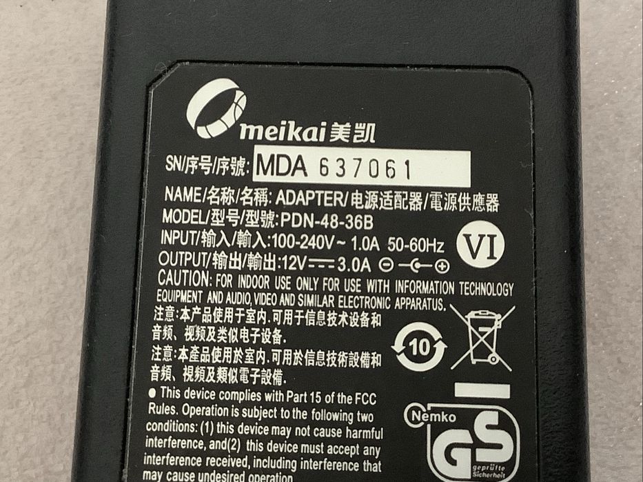 AC adaptador - Carregador Meikai PDN-48-36B