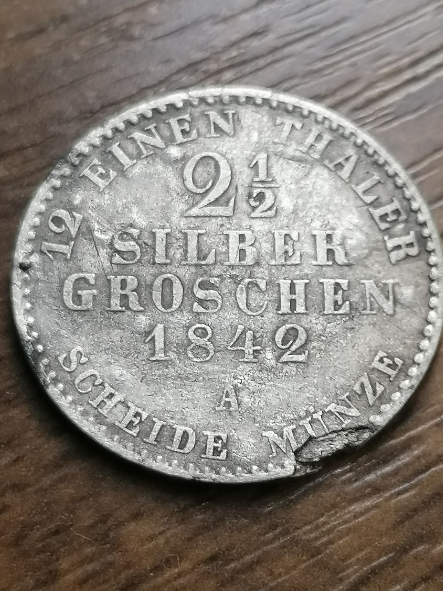 2 1/2 Silber Groschen 1842 A - Fr. Wilhelm IV - AG