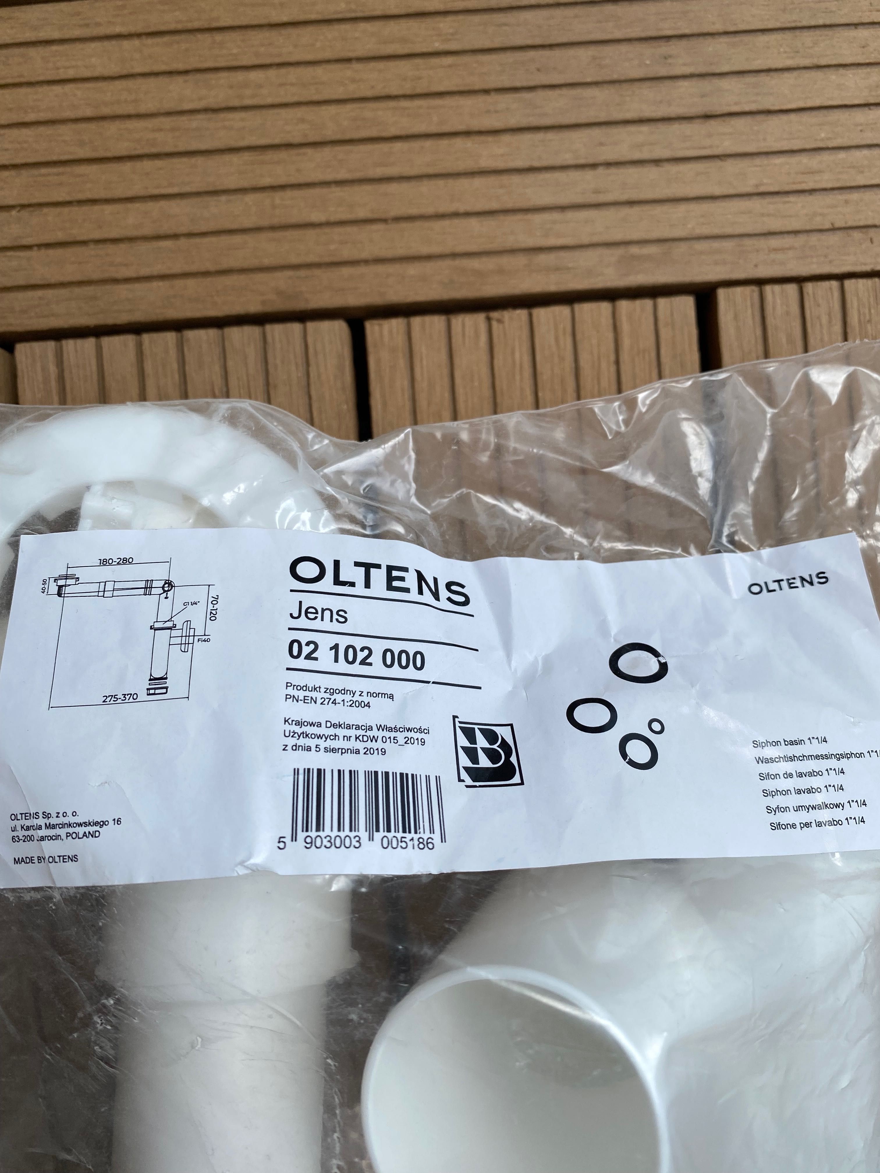 Oltens Jens syfon do umywalki butelkowy biały