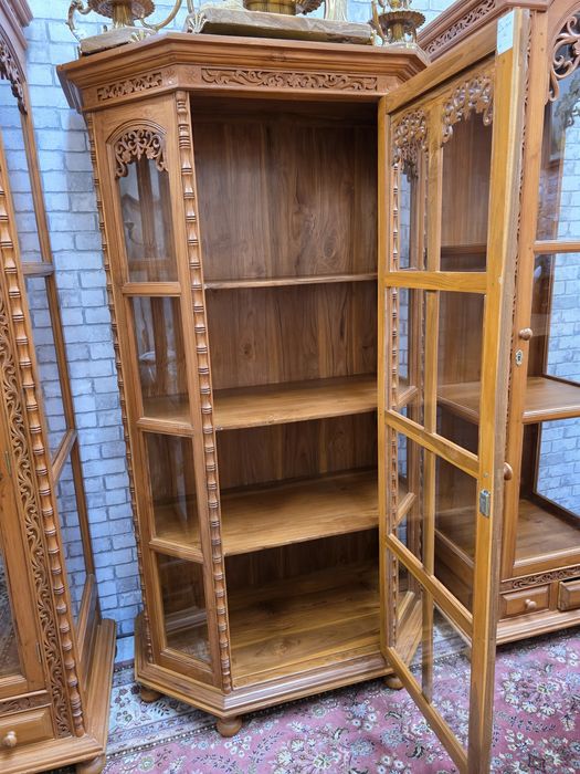 Witryna trapez 100 cm orient akacjowa Indie Tajlandia #1789 S. Węgrów