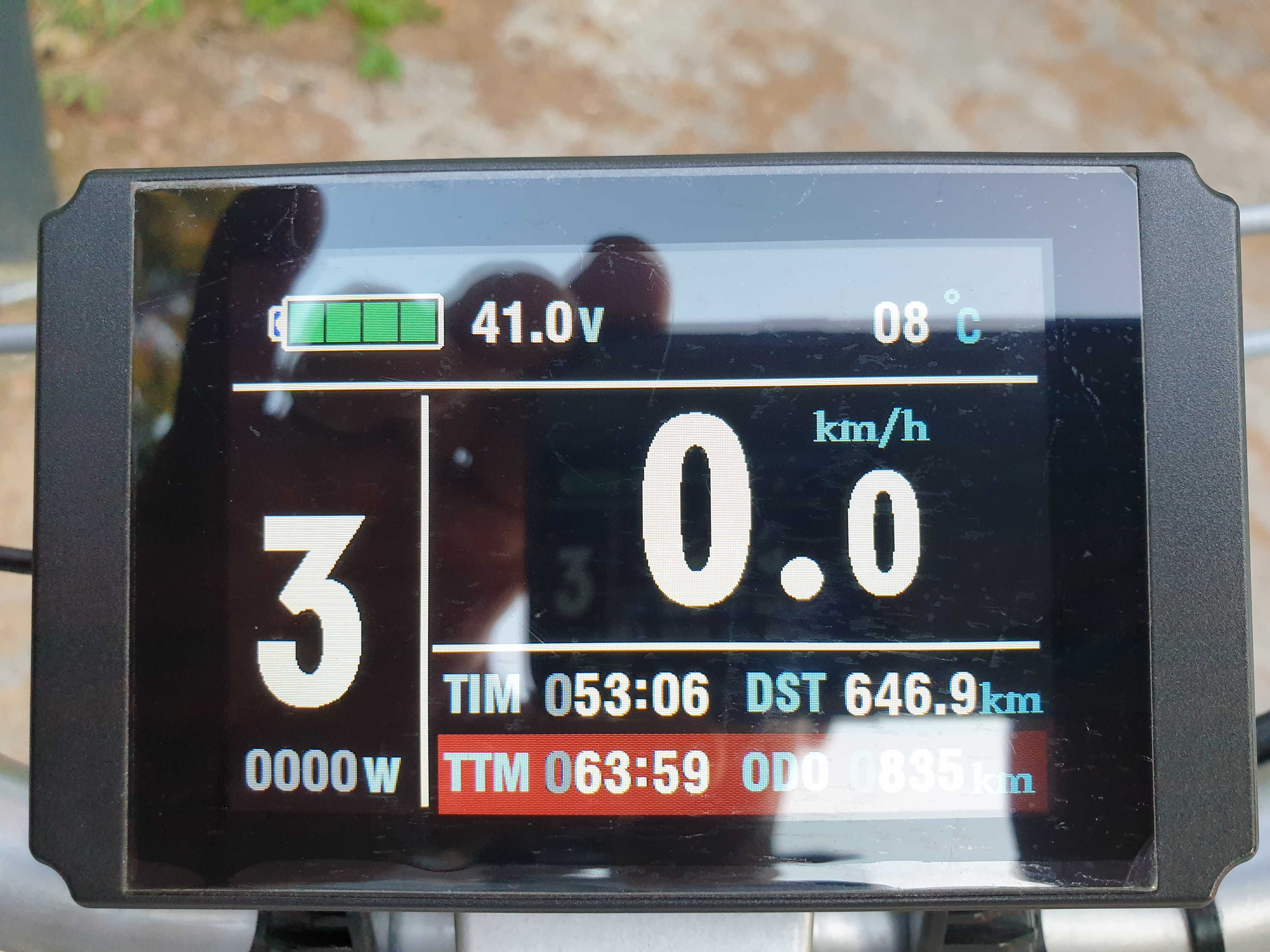 Kolorowy display, wyświetlacz do E-bike   KT LCD8H