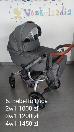 Wózek dziecięcy Bebetto Luca 2w1 3w1 4w1 komis Wózkolandia wysyłka
