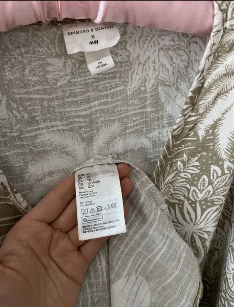 Сукня льон H and M x Desmond and Dempsey XS оригінал