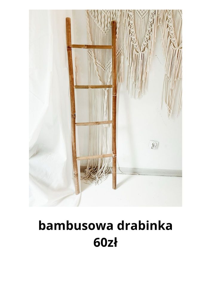 Drabinka ozdobna VANDSTED bambusowa | wieszak