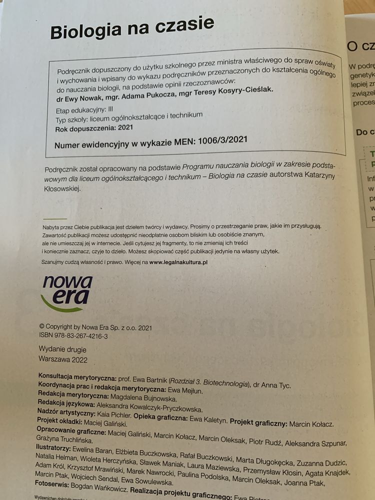 Podręcznik Biologia na czasie 3 - zakres podstawowy