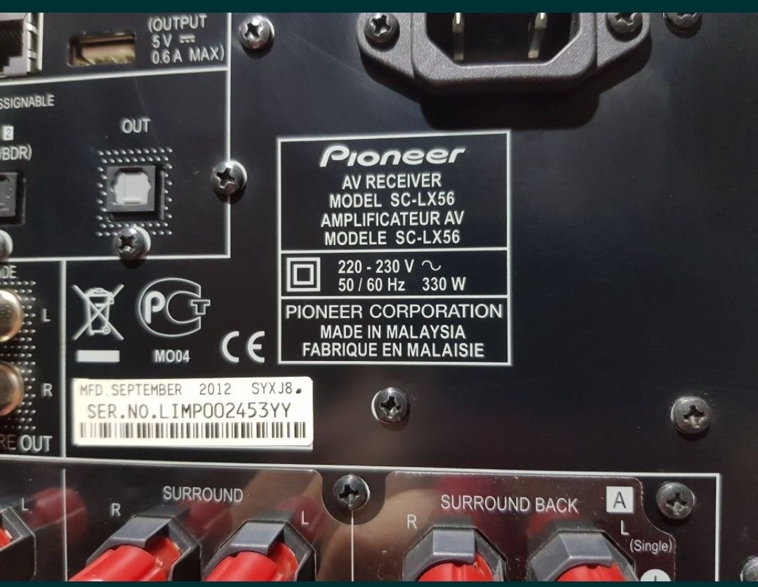 Пульт! 9.2 AV ресивер PIONEER SC-LX56,*210 Вт,HDMI, USB, LAN, б/у