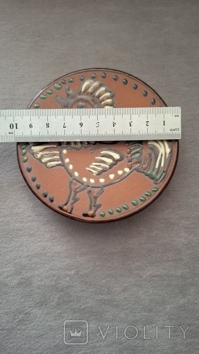 Маленька настінна тарілка ЛКСФ "Півник"