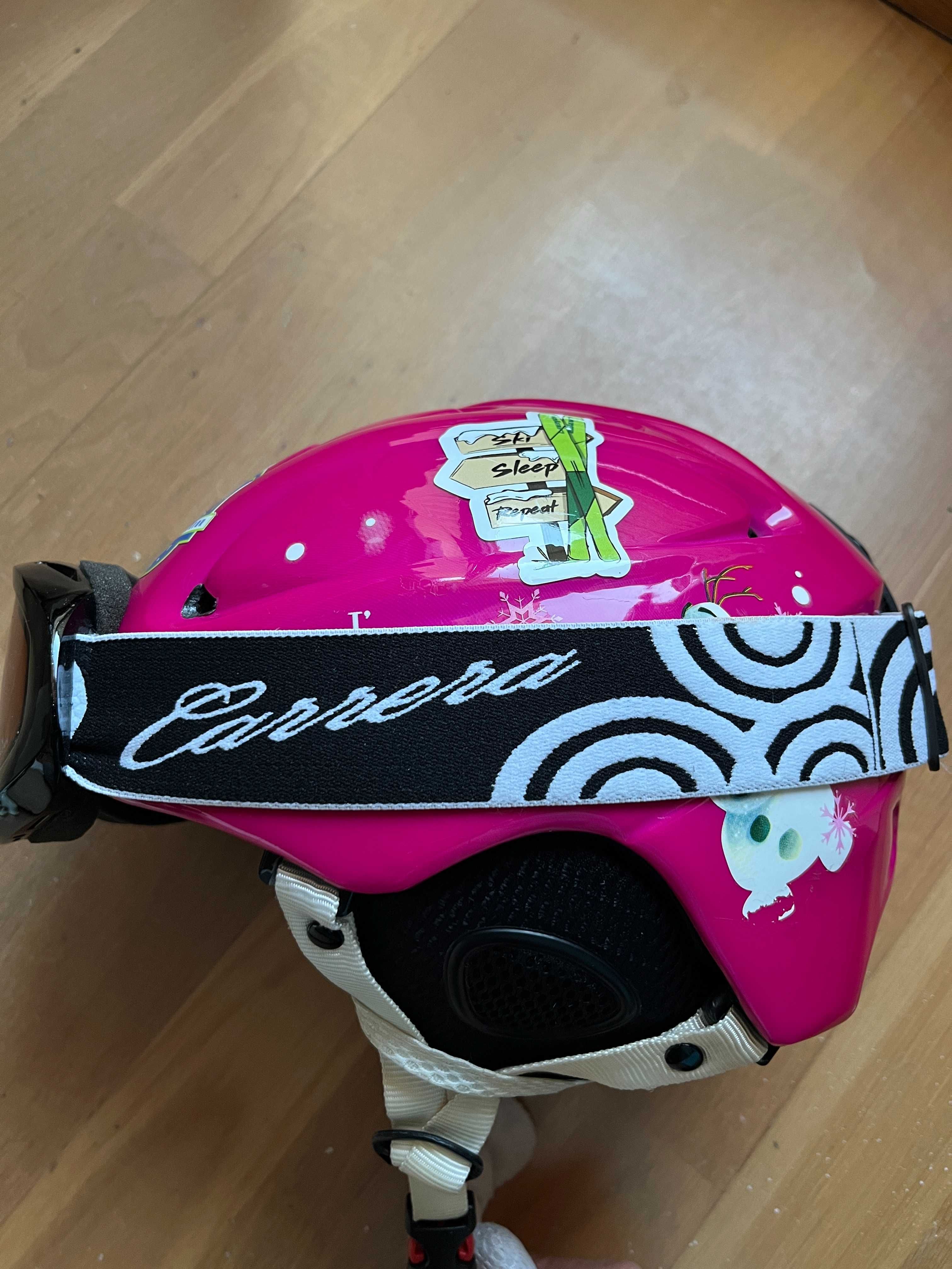 Kask Narciarski Dziecięcy + Gogle Carrera (48-52cm)