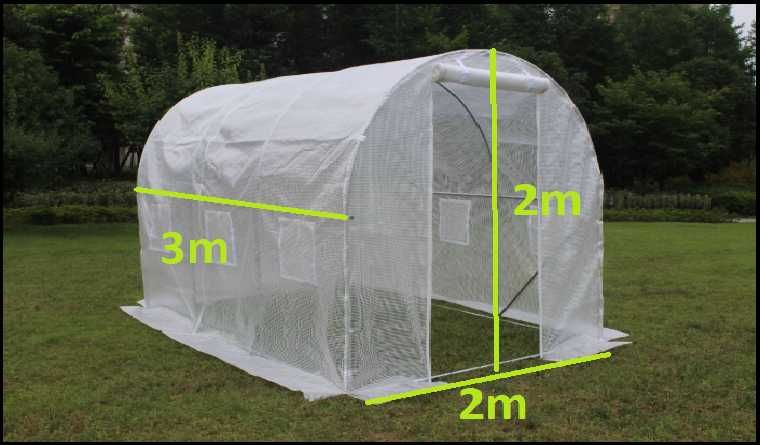 Sama folia zamienna na tunel foliowy ogrodowy 3x2x2 6m² Biała
