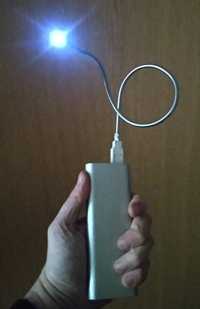 Гнущийся металлический USB LED фонарик
