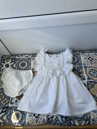 Льняное платье для девочки 86