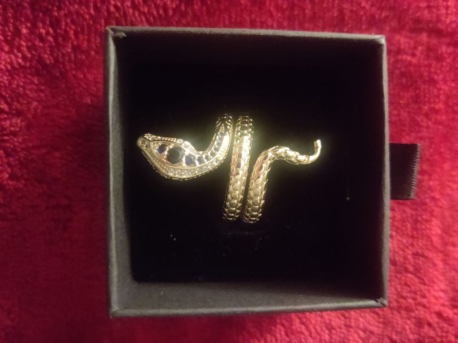 Anel Cobra Banhado a Ouro 18k