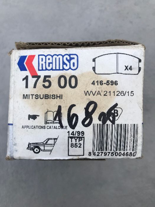 klocki hamulcowe Mitsubishi Lancer 1990