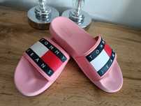 Klapki Tommy Hilfiger jeans 36 różowe