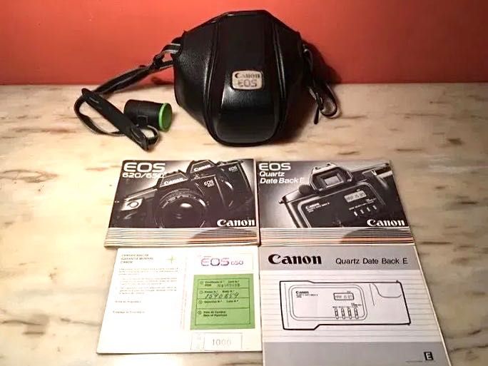 CANON EOS 650 + Quartz Date Black E - anos 80