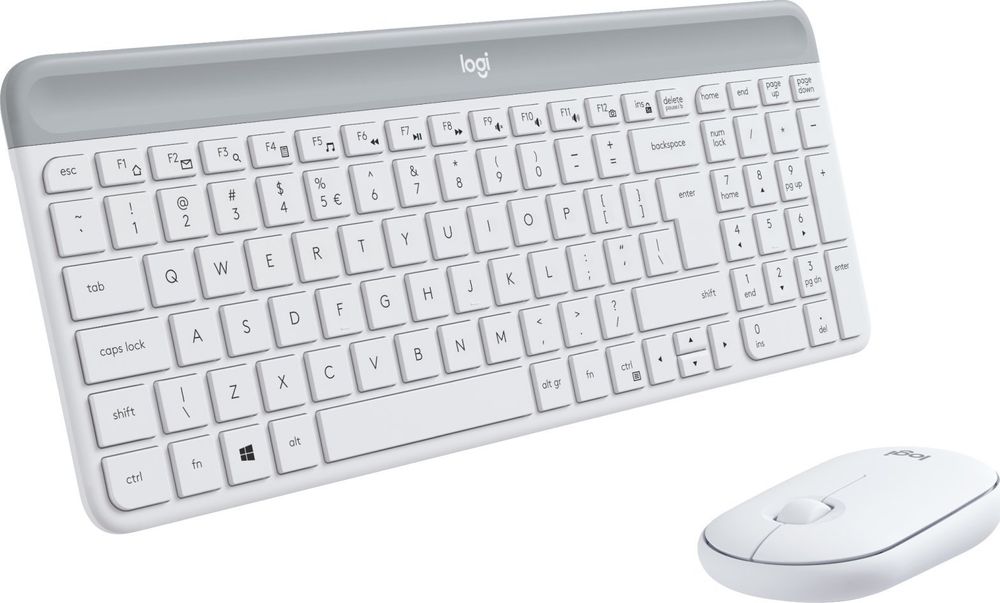 Logitech MK470 Slim Combo Bezprzewodowa Klawiatura i Mysz Biała QWERTZ