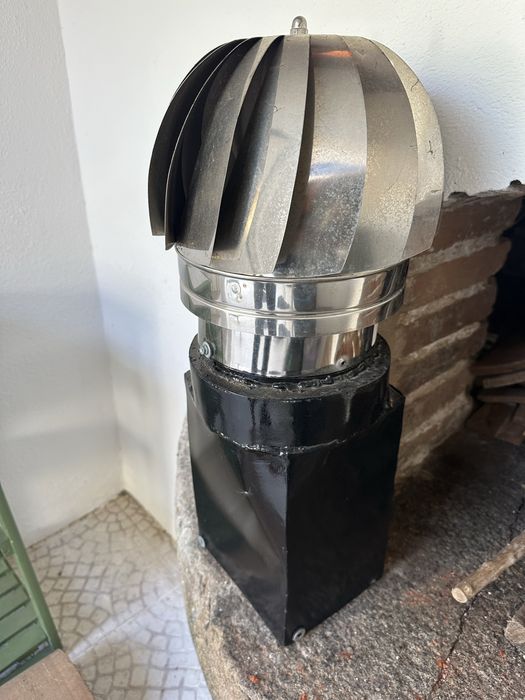 GIRÂNDOLA INOX 04 D120 com adaptador ferro fundido