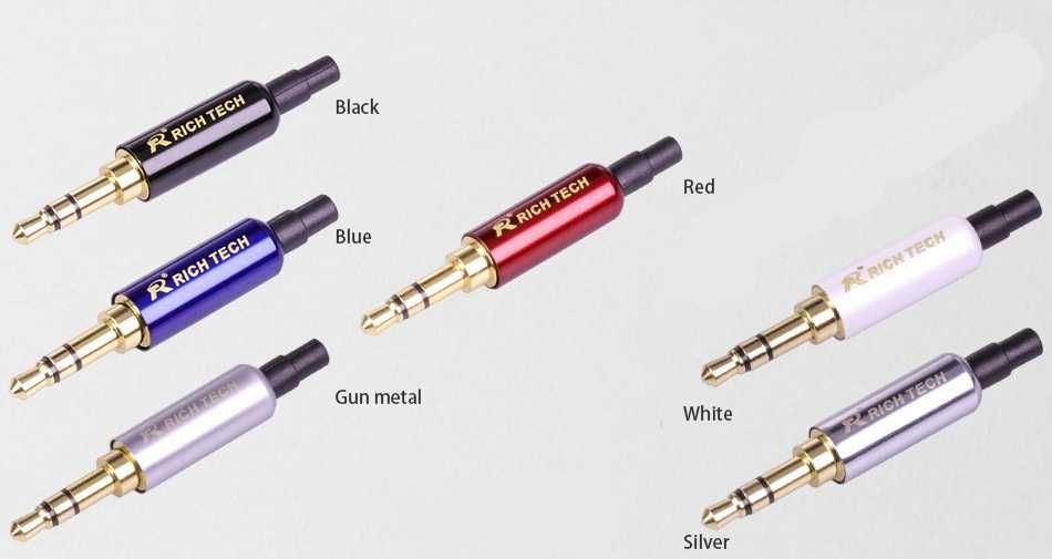 Аудио Стерео штекер Jack 3.5мм разборной 3 и 4 контакта