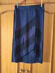 Saia Azul com Renda Preta T: M Zara Basic
