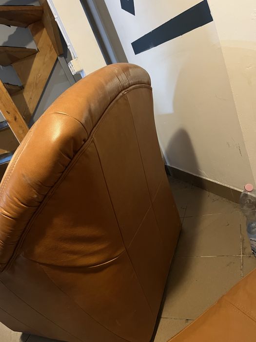 Fotel gala collezione vito ze skory naturalnej