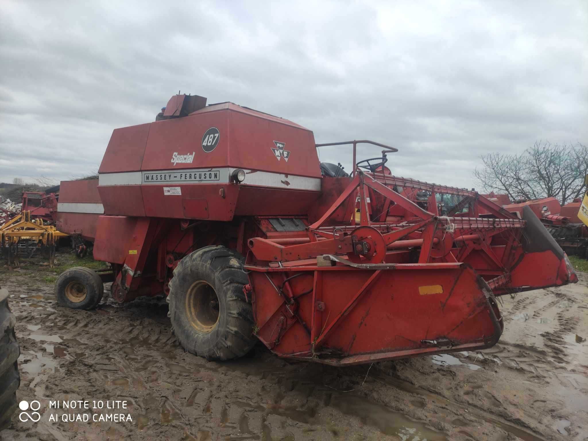 Kombajn zbożowy Massey Ferguson 487 heder 3m perkins wspomaganie