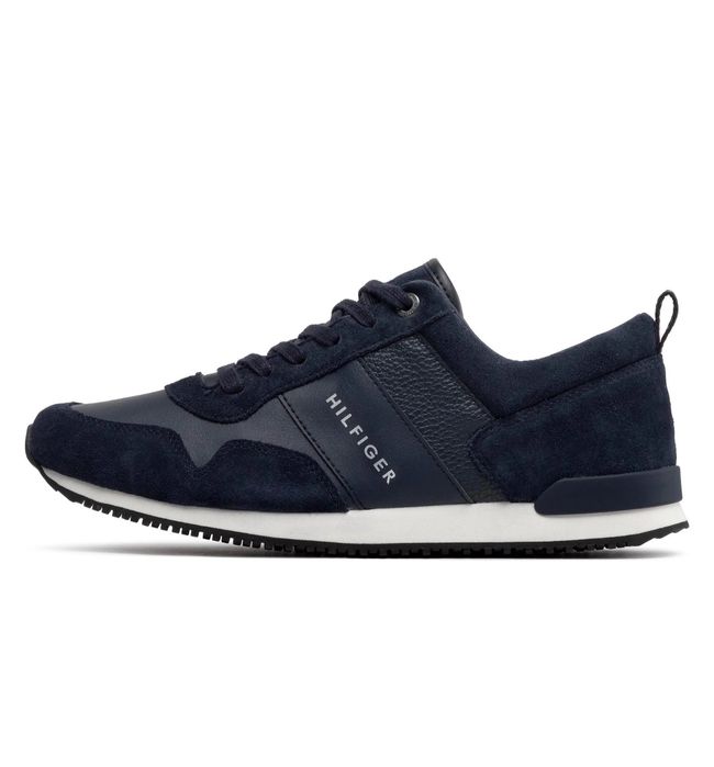 Tommy Hilfiger iconic leather suede mix runner