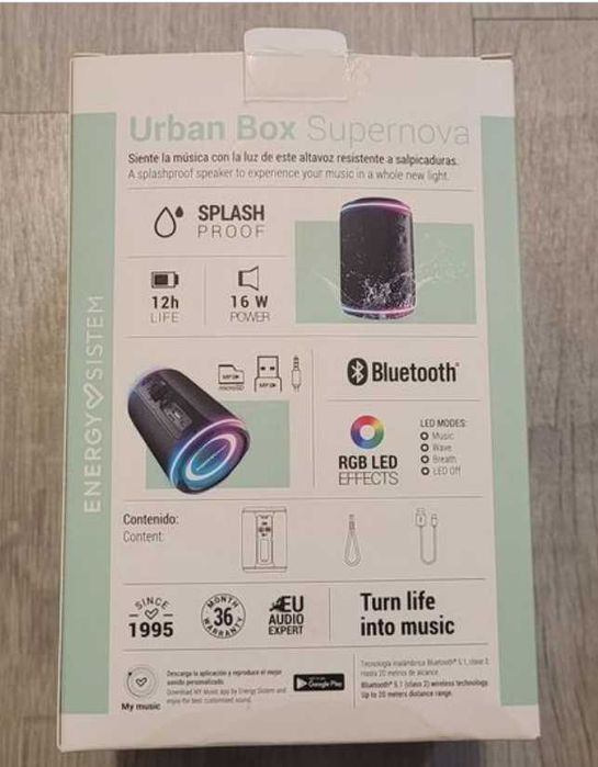 Vendo Coluna Bluetooth Energy Sistem Urban Box Supernova como nova